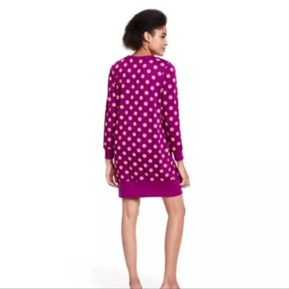 NWT Victor Glemaud x Target Purple & Pink Polka Dot Long Sleeve Tunic Dress